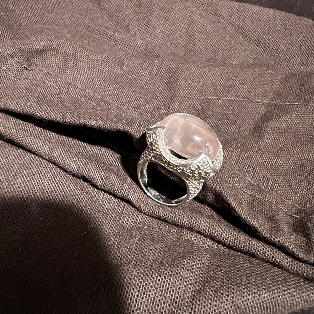 Light Pink Statement Ring - image 2